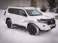 Бампер силовой передний STC тип Revo Toyota Land Cruiser Prado 150 2017+ защитная дуга, птф, дальний свет