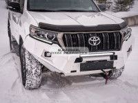 Бампер силовой передний STC тип Revo Toyota Land Cruiser Prado 150 2017+ защитная дуга, птф, дальний свет