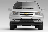 Защита переднего бампера двойная диаметром 63/51 мм (ППК) Chevrolet NIVA с 2009