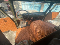 Обивка кабины УАЗ 452, Буханка (винилкожа, поролон, ватин) коричневый ромб, 8 предметов