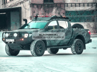 Бампер силовой передний STC Mitsubishi Pajero Sport 2008-2015/L200 2013-2015 защита фар