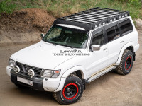 Багажник экспедиционный STC Nissan Patrol Y61 ШТОРКА с дальним и рабочим светом