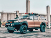 Силовой бампер передний RIVAL алюминиевый Toyota Hilux Revo 2015-2019 (без ПТФ) 2D.5701.1.B-NL