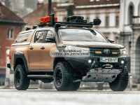 Силовой бампер передний RIVAL алюминиевый Toyota Hilux Revo 2015-2019 (без ПТФ) 2D.5701.1.B-NL