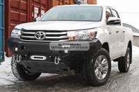 Силовой бампер передний RIVAL алюминиевый Toyota Hilux Revo 2015-2019 (без ПТФ) 2D.5701.1.B-NL