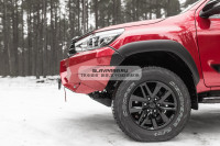 Силовой бампер передний RIVAL алюминиевый Toyota Hilux Revo 2015-2019 (без ПТФ) 2D.5701.1.B-NL