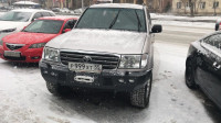 Передний силовой бампер АМЗ для Toyota Land Cruiser 105 под штатную лебедку AISIN (серия Л)