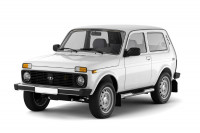 Защита порогов с накладками диаметром 76 мм (НПС) LADA 4x4 2121 c 1995 / Urban c 2015