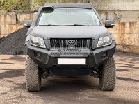 Бампер силовой передний STC тип Revo Toyota Land Cruiser Prado 150 2009-2013 с защитной дугой и ПТФ