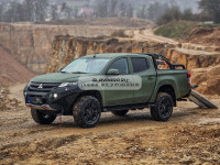 Бампер силовой передний RIVAL алюминиевый Mitsubishi L200 2018+ рестайлинг (без ПТФ)