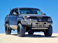 Бампер передний силовой Rival для Volkswagen Amarok 2010+ черный алюминиевый (без ПТФ) 2D.5807.1-NL 