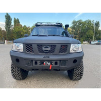 Передний силовой бампер АМЗ для Nissan Patrol Y61 2005-2010 (серия Л)