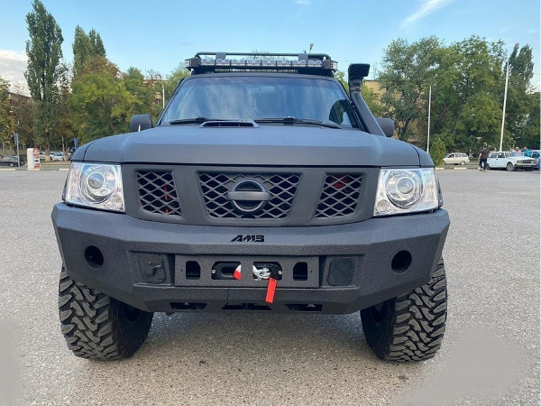 Передний силовой бампер АМЗ для Nissan Patrol Y61 2005-2010 (серия Л)