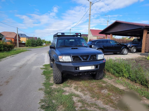 Передний силовой бампер АМЗ для Nissan Patrol Y61 1997-2005 (серия Л)