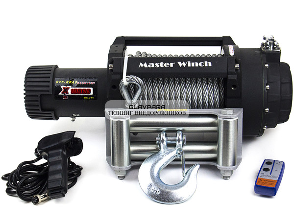 Лебедка электрическая для эвакуатора Master Winch X18000 24V 8182 кг со стальным тросом