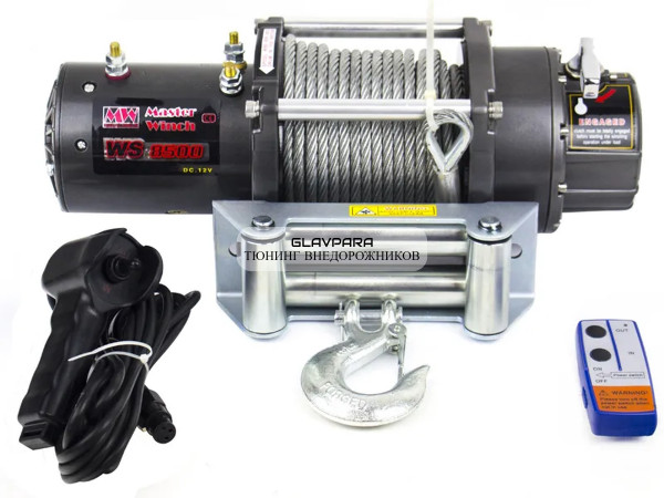 Лебедка электрическая автомобильная Master Winch MW 8500A 12V 3856 кг со стальным тросом