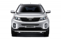 Защита переднего бампера одинарная Ø63мм (НПС) KIA Sorento с 2014