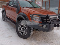 Силовые пороги листовые цельногнутые АМЗ для для Ford Ranger lll 2011+