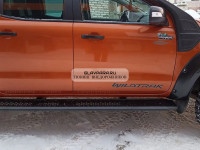 Силовые пороги листовые цельногнутые АМЗ для для Ford Ranger lll 2011+