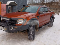 Силовые пороги листовые цельногнутые АМЗ для для Ford Ranger lll 2011+