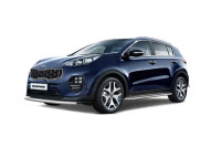 Защита переднего бампера одинарная Ø63мм (НПС) KIA Sportage 2016-