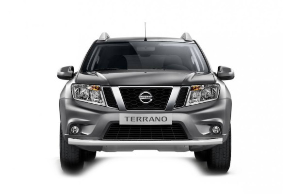 Защита переднего бампера одинарная Ø63 мм (НПС) на Nissan Terrano с 2014