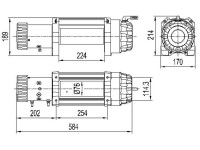 Лебедка электрическая для эвакуатора Master Winch E15000 12V 6810 кг со стальным тросом IP68