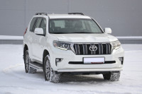 Защита переднего бампера одинарная диаметром 63мм (НПС) Toyota LAND CRUISER PRADO 150 с 2017