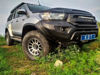 Передний бампер усиленный с местом под лебедку Toyota Hilux 2015-