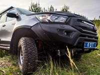 Передний бампер усиленный с местом под лебедку Toyota Hilux 2015-