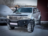 Бампер силовой передний STC тип REVO для Toyota Hilux 2011-2014 с защитной дугой, ПТФ и балкой дальнего света