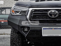 Бампер силовой алюминиевый Rival передний для Toyota Hilux 2018-2020 (без ПТФ) 2D.5716.1-NL