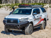 Бампер силовой алюминиевый Rival передний для Toyota Hilux 2018-2020 (без ПТФ) 2D.5716.1-NL