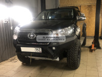 Бампер силовой алюминиевый Rival передний для Toyota Hilux 2018-2020 (без ПТФ) 2D.5716.1-NL