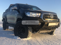 Бампер силовой алюминиевый Rival передний для Toyota Hilux 2018-2020 (без ПТФ) 2D.5716.1-NL