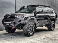 Бампер силовой передний алюминиевый (черный) Rival для Toyota Land Cruiser 200 2015- (без ПТФ) 2D.5719.1-NL