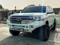 Бампер силовой передний алюминиевый (черный) Rival для Toyota Land Cruiser 200 2015- (без ПТФ) 2D.5719.1-NL