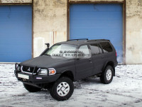 Бампер силовой передний STC для Mitsubishi Pajero Sport 1996-2008 с защитой фар