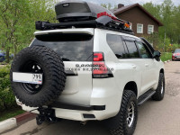 Пороги силовые STC для Toyota Land Cruiser Prado 150 цельная ступень (кроме Евро-6)