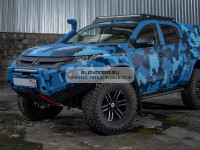 Бампер силовой передний STC Mitsubishi L200 2019+ c защитной дугой, противотуманными фарами и балкой дальнего света