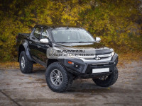 Бампер силовой передний STC Mitsubishi L200 2019+ c защитной дугой, противотуманными фарами и балкой дальнего света