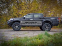 Бампер силовой передний STC Mitsubishi L200 2019+ c защитной дугой, противотуманными фарами и балкой дальнего света