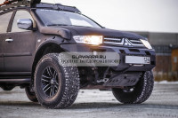 Бампер силовой передний STC тип Revo Mitsubishi Pajero Sport 2008-2015/L200 2013-2015 c противотуманными фарами