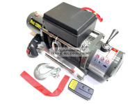 Лебедка электрическая 12V Electric Winch 12000lbs / 5443 кг IP66 синтетический трос