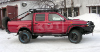 Задний силовой бампер KDT для Nissan NP-300 2010+ под лебедку