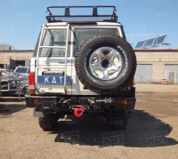 Задний силовой бампер KDT для Toyota Land Cruiser 76 2007+ под лебедку