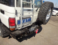 Задний силовой бампер KDT для Toyota Land Cruiser 76 2007+ под лебедку