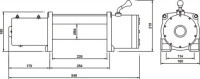 Лебедка электрическая автомобильная СТОКРАТ LD 12.0 SW 12V 5450 кг стальной трос