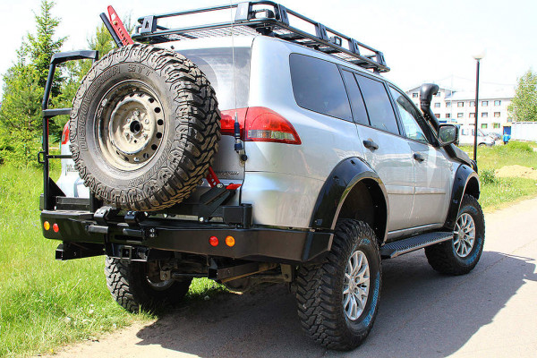 Задний силовой бампер АМЗ для Mitsubishi Pajero Sport II