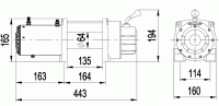 Лебедка электрическая автомобильная СТОКРАТ SD 8.0 SSW 12V 3630 кг короткий барабан стальной трос